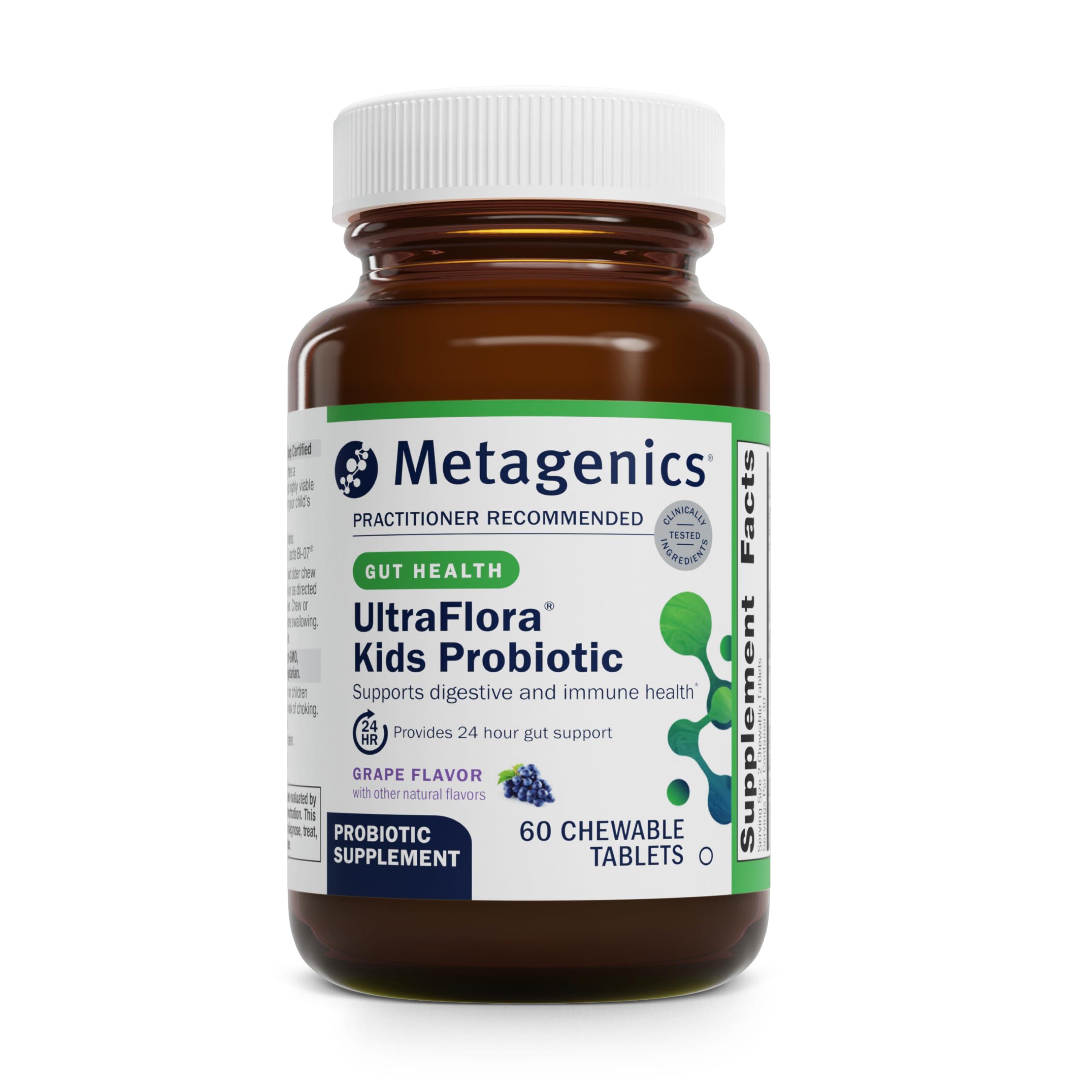 Metagenics Metagenics MetaKids Probiotic - 10 Billion CFU - Children\'s Probiotic Blend - Digestive Health & Immune Health* - for Ages 3 & Up - 60 Tablets