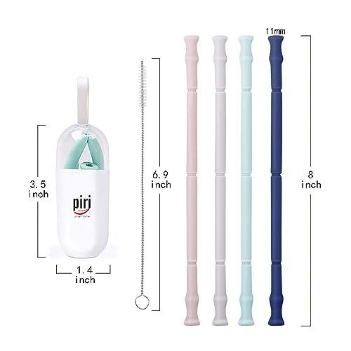 Grozon 50PCS Custom Bulk Silicone Straws Personalized Flexible Rubber Straws Customized Promotional Items with Logo Text