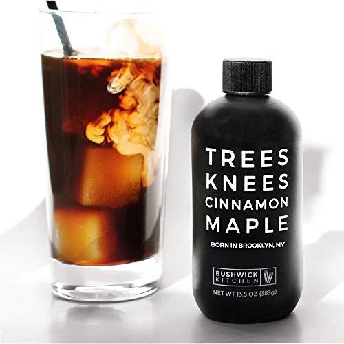 Bushwick Kitchen Trees Knees Cinnamon Maple, Organic Maple Syrup Infused with Cassia Cinnamon ,11.5 Ounce Bottle Vegan, Gluten Free, Paleo-friendly, Grade-A, Pure Maple Syrup, Foodie Gifts, Coffee Gifts, Cocktail Gift