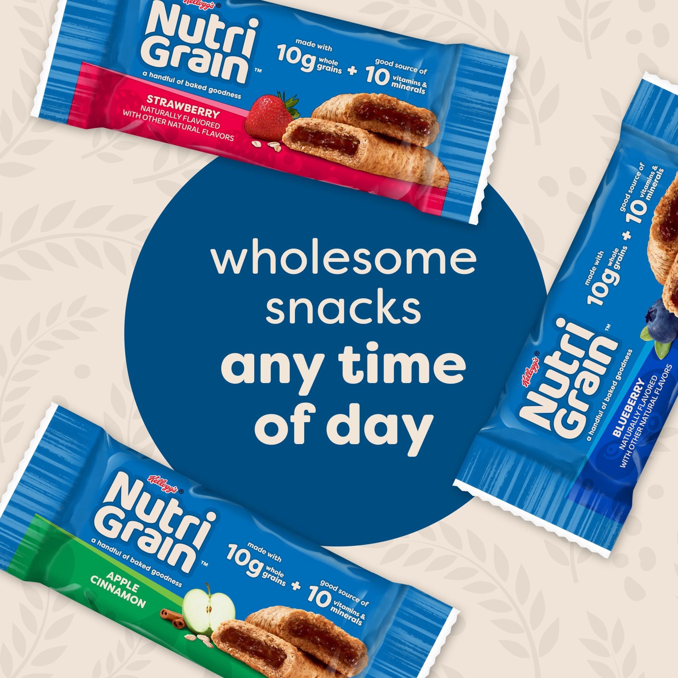 Nutri Grain Nutri-Grain Soft Baked Breakfast Bars, Made with Whole Grains, Kids Snacks, Variety Pack (4 Boxes, 32 Bars)