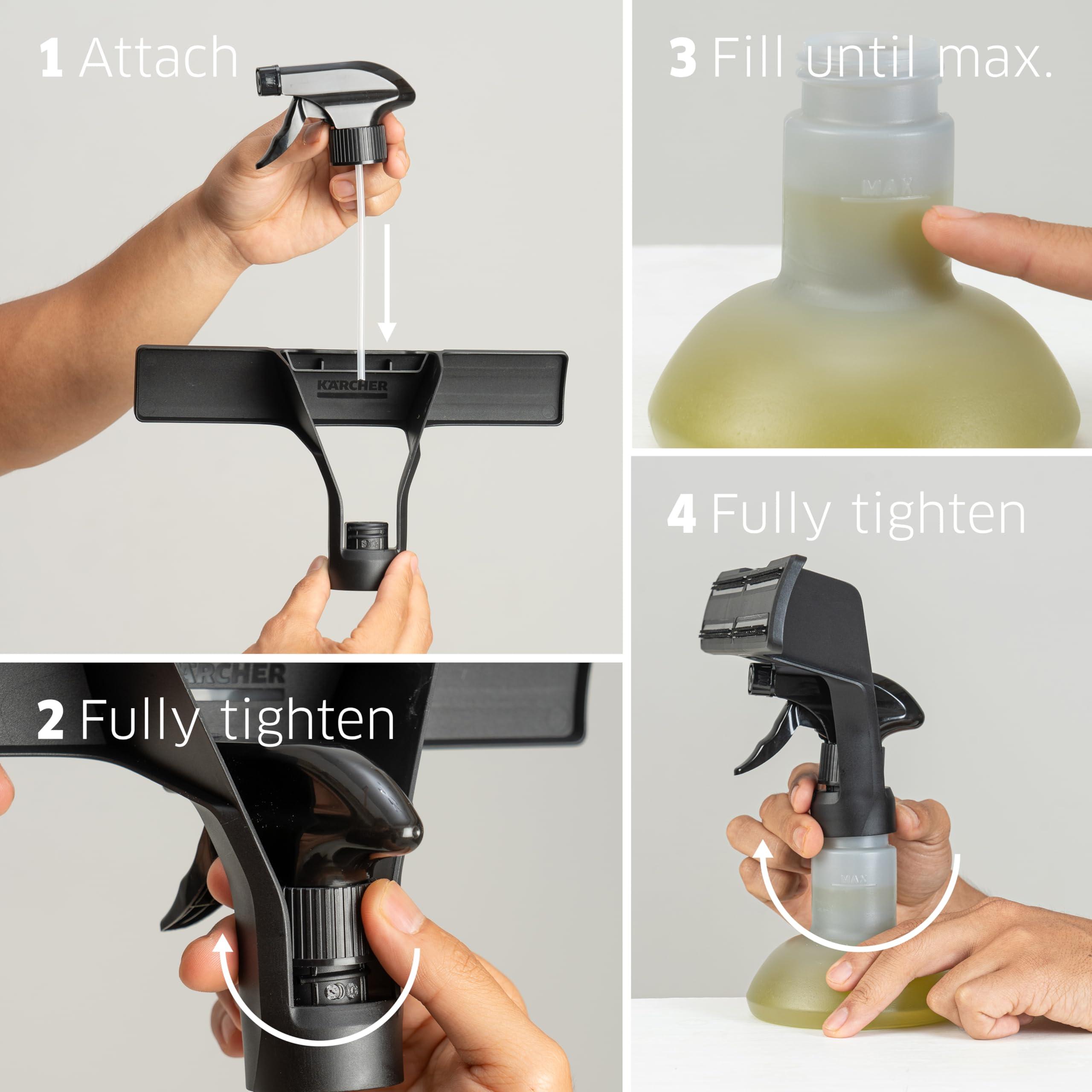 Karcher Krcher WV 6 Electric Window Vacuum Squeegee 11\" - Cleans Showers, Mirrors, Glass, and Countertops - Electric Squeegee