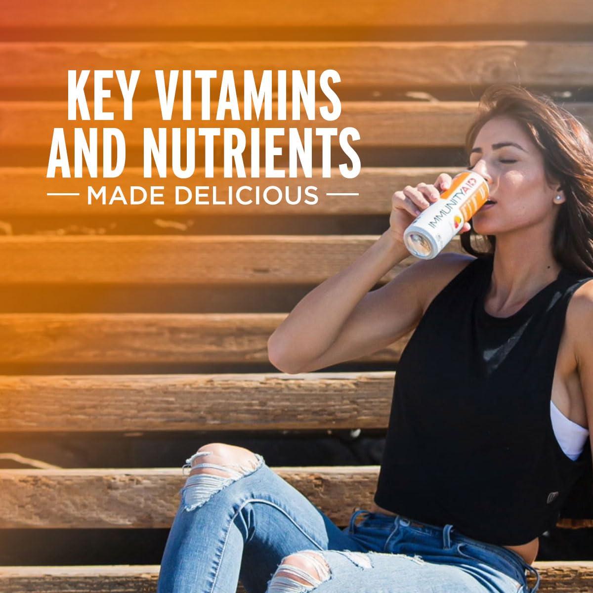 LIFEAID LIFEAID Wellness Blend With Echinacea Zinc Astragalus Vitamin C Only 45 Calories 100 Clean Vegan GlutenFree No Artificial Flavors Sodium or Caffeine cans Can, IMMUNITYAID, 12 Fl Oz