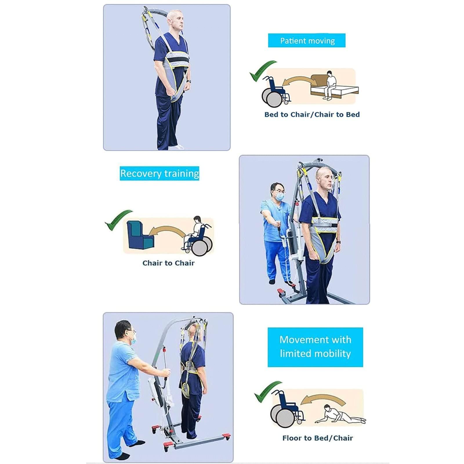 MHOZLHY MHOZLHY Patient Lift Slings Belt, Standing Walking Aids Moving Assist Hoist Gait Walking Straps Harness Medical Full Body Strap Belt Supports Leg Trainers