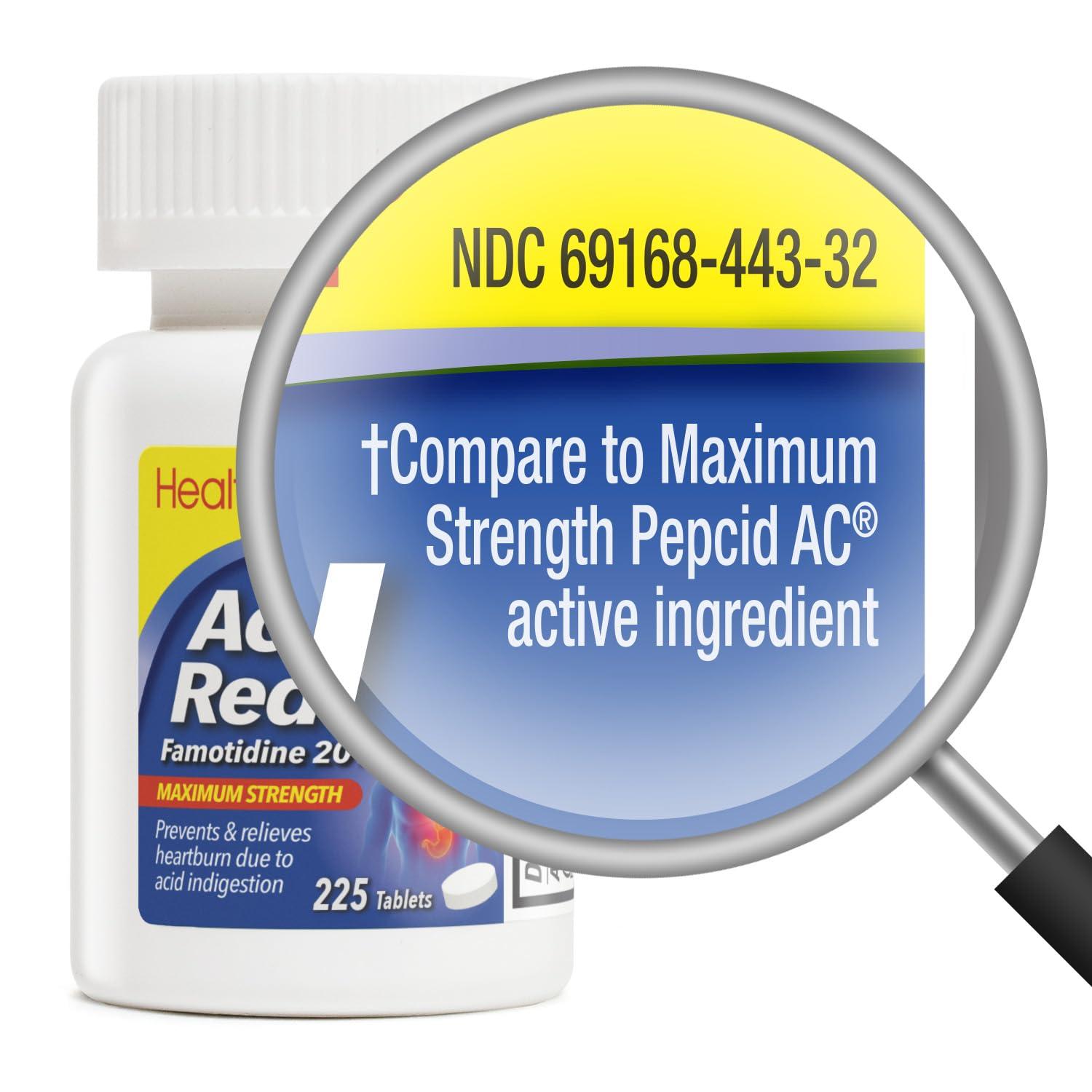 HealthA2Z HealthA2Z Acid Reducer | Famotidine 20mg | Maximum Strength | Relief from Heart Burn Due to Acid Indigestion (225 Tablets (Pack of 1))