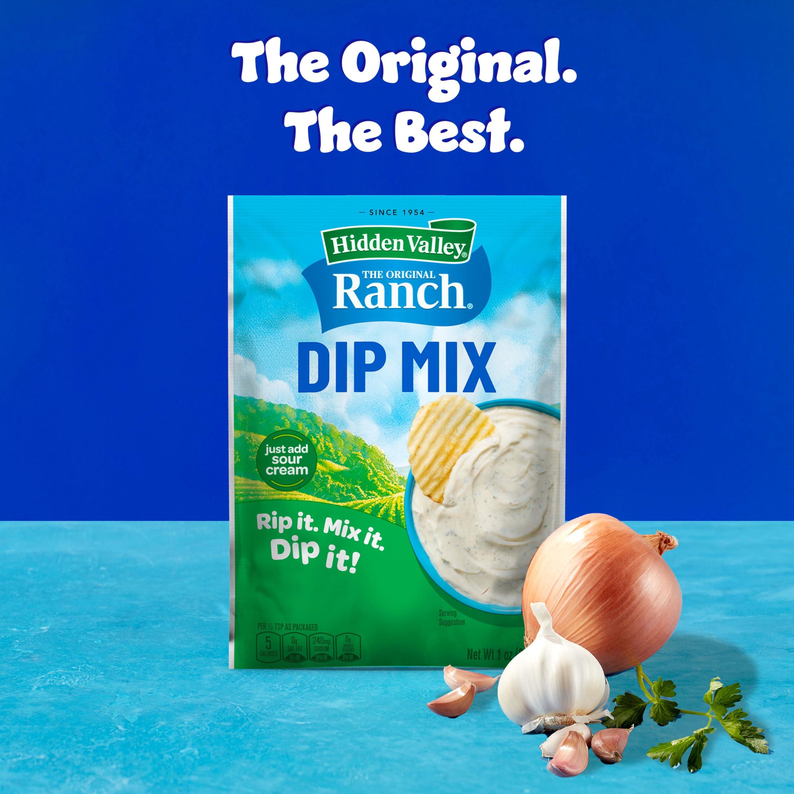 Hidden Valley Hidden Valley Original Ranch Dips Mix, 1 Ounce, Pack of 4 (Package May Vary)