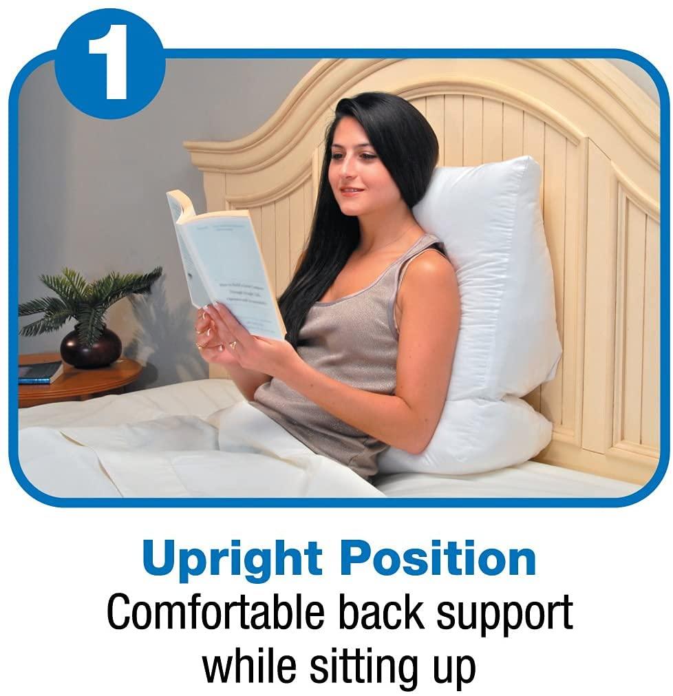 Contour Contour Flip Pillow - 10-in-1 Rest Positions Wedge Pillow for Gentle, Plush Elevation for Back, Knees, Legs or Stomach Support Comfort & Relief - Standard Size (20 inch Width - Pillow ONLY)