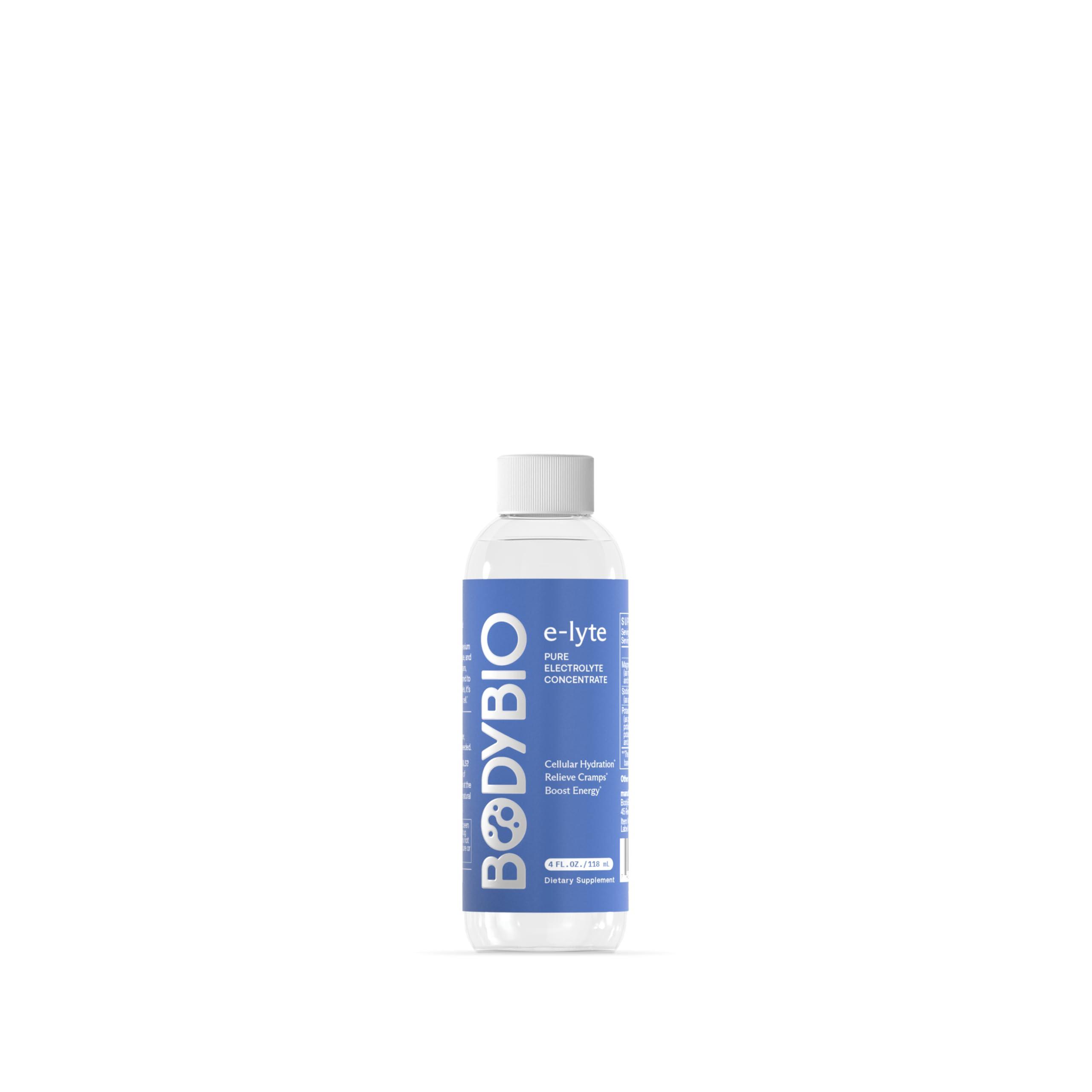 BodyBio BodyBio Electrolytes for Hydration - 4 oz Concentrate | No Sugar | No Calories | Keto Electrolytes | Dehydration Recovery w. Magnesium + Potassium + Sodium | Relieves Cramps | Elyte