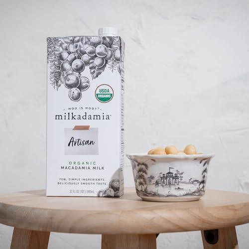 Milkadamia milkadamia Organic Artisan Macadamia Milk, 32 FL OZ (Pack of 6)