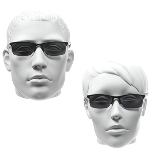 proSPORT proSPORT Reading Glasses Tinted Sunglass Readers +225 Silver Smoke Semi rimless Square Frame Unisex