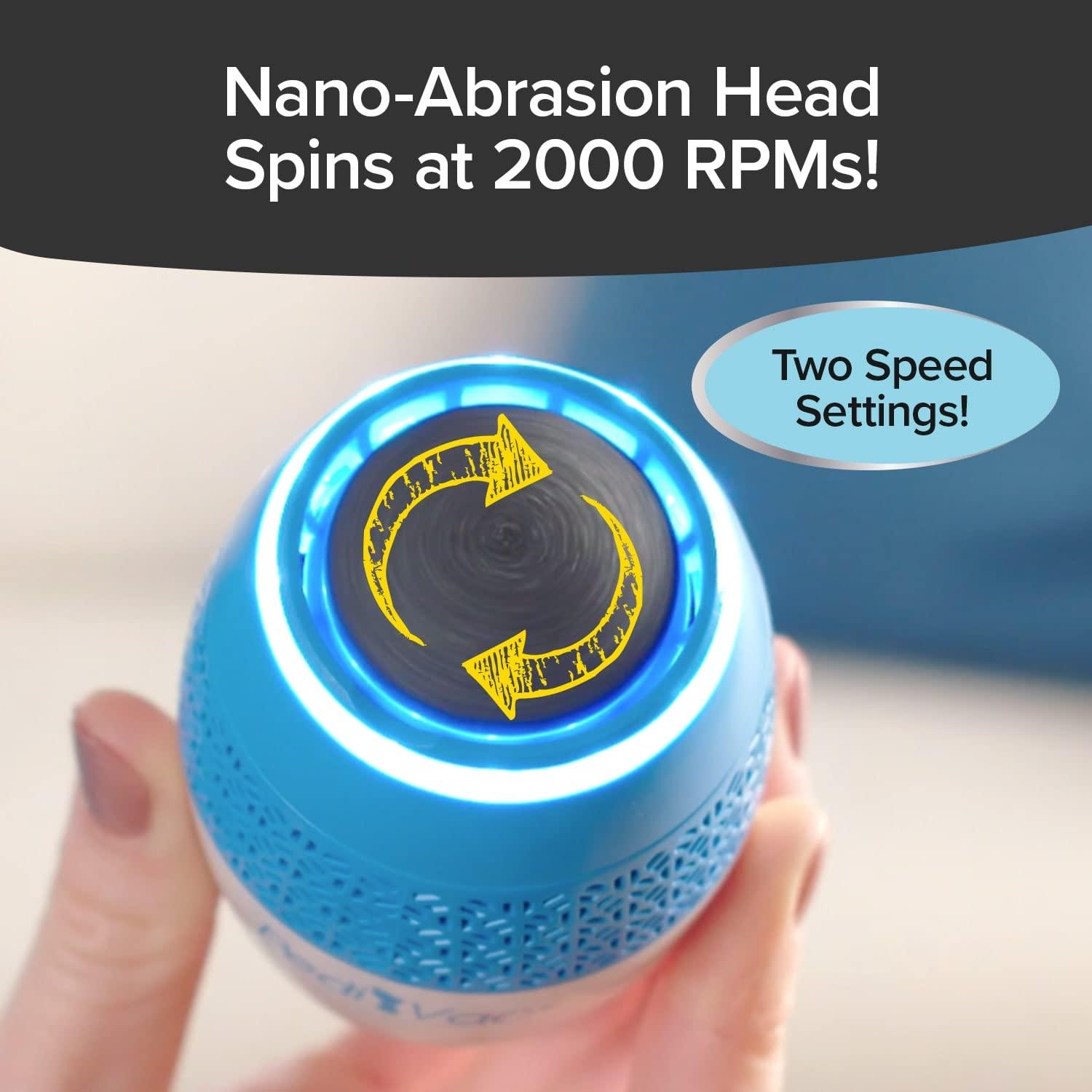 PediVac PediVac As Seen On TV Electric Callus Remover + Built-In Vacuum Sucks Up Shavings,Gently Removes Calluses & Dry Skin in Seconds, Mess-Free, Spins at 2000 RPMs, LED Light, 2 Speed Settings, 3.5\"x 2.5\"