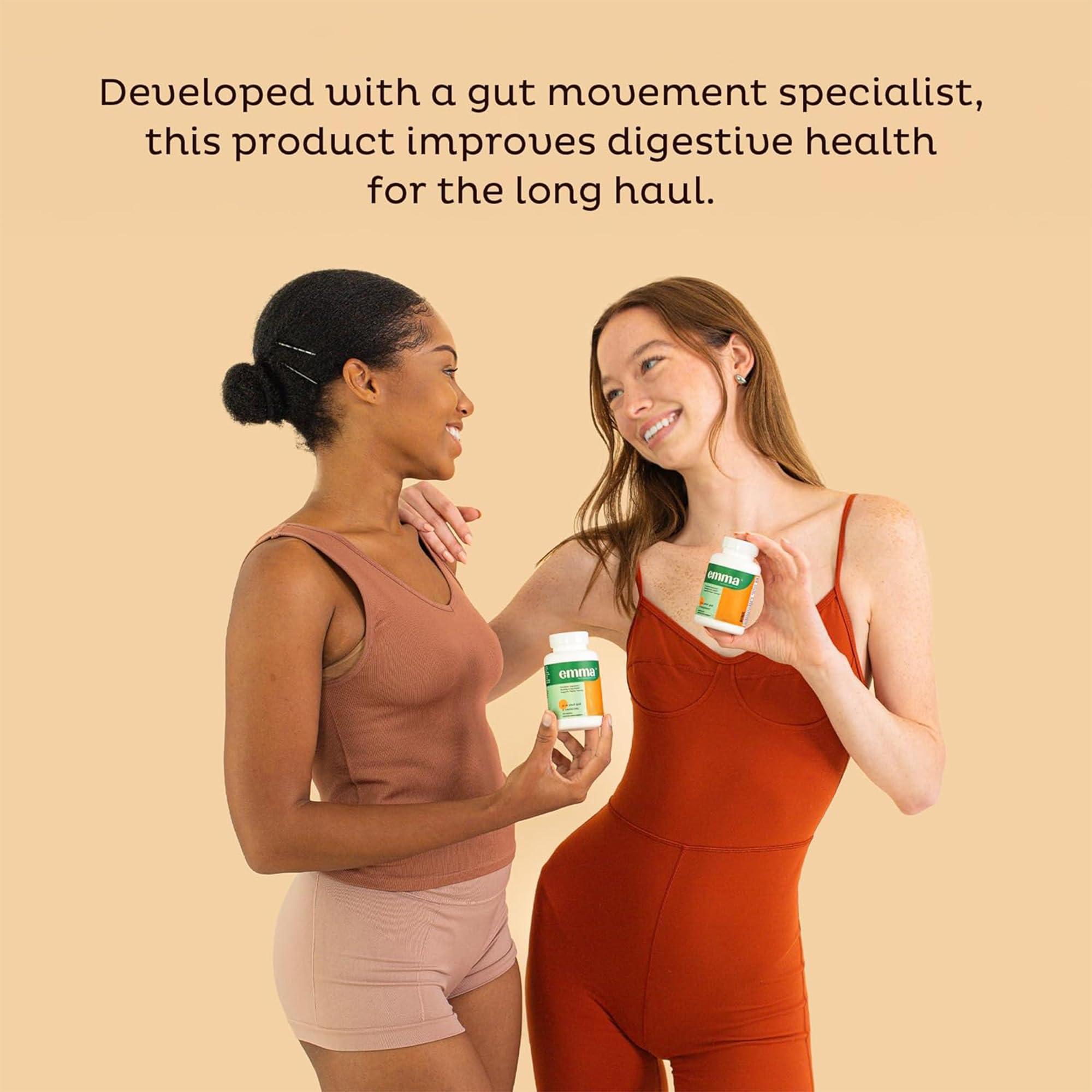 Emma Emma Gut Health Doctors Endorsed Supplement - 60 Capsules - Relief from Gas and Bloating, Repairs Leaky Gut with Magnesium, Berberine, Vitamin D, Quercetin & More - Gut Health & Colon Cleanse Formula