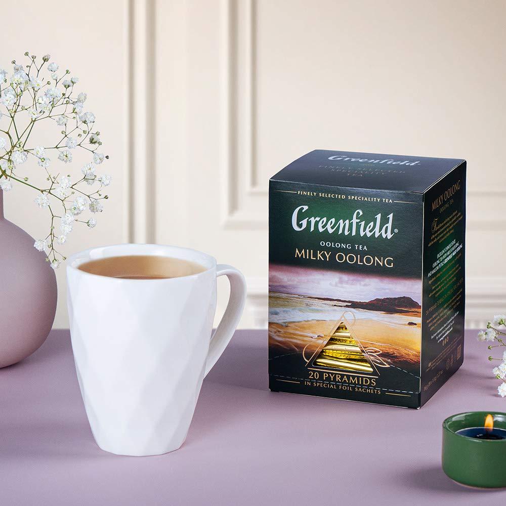 Greenfield Greenfield Milky Oolong Pyramid Collection 20 Pyramids In Special Foil Sachets Oolong Tea Finely Selected Speciality Tea