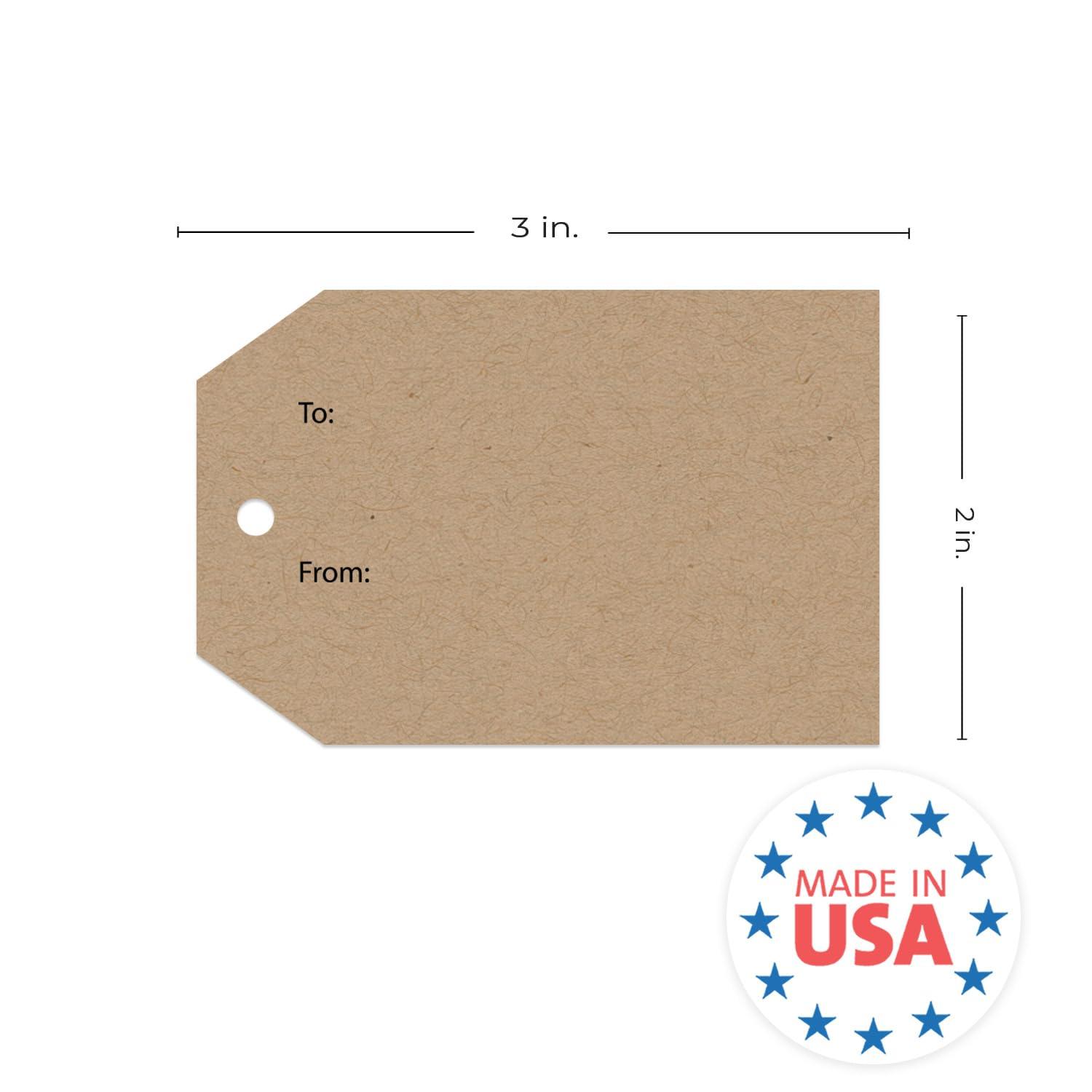 SBLABELS 2\" x 3\" to from Brown Kraft Gift Tag Stickers / 250 Modern Present Label Roll/Fill in to and from Favor Sticker/Made in The USA