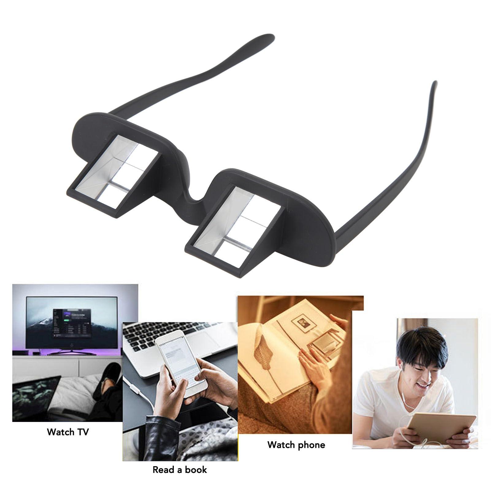 Dpofirs Dpofirs Lazy Glasses, Horizontal Reading Glasses, Upside Down 90 Degree Glasses for Lying down Reading, Bed Prism Glasses Spectacles Horizontal Glasses Prism Periscope