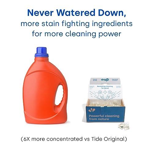 dropps Dropps Odor & Stain Biobased Power Laundry Detergent Pods, Orange Blossom (140 Count) - HE Compatible Laundry Pods for Fresh Clothes - Laundry Soap Supplies & Recyclable Paperboard Packaging