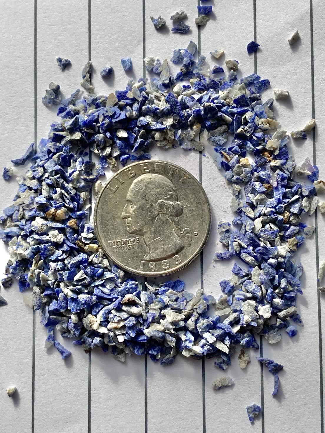 Rise Perspective Lapis Lazuli - Under 2mm Above 1mm no Powder - 100% Lapis Lazuli Life+Love! Stone of Wisdom! u2a1 (1 Pound)
