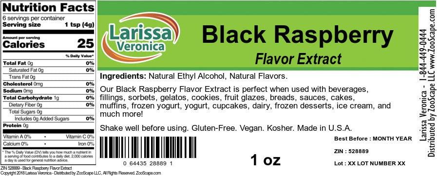 Larissa Veronica Black Raspberry Flavor Extract (1 oz, ZIN: 528889) - 3 Pack