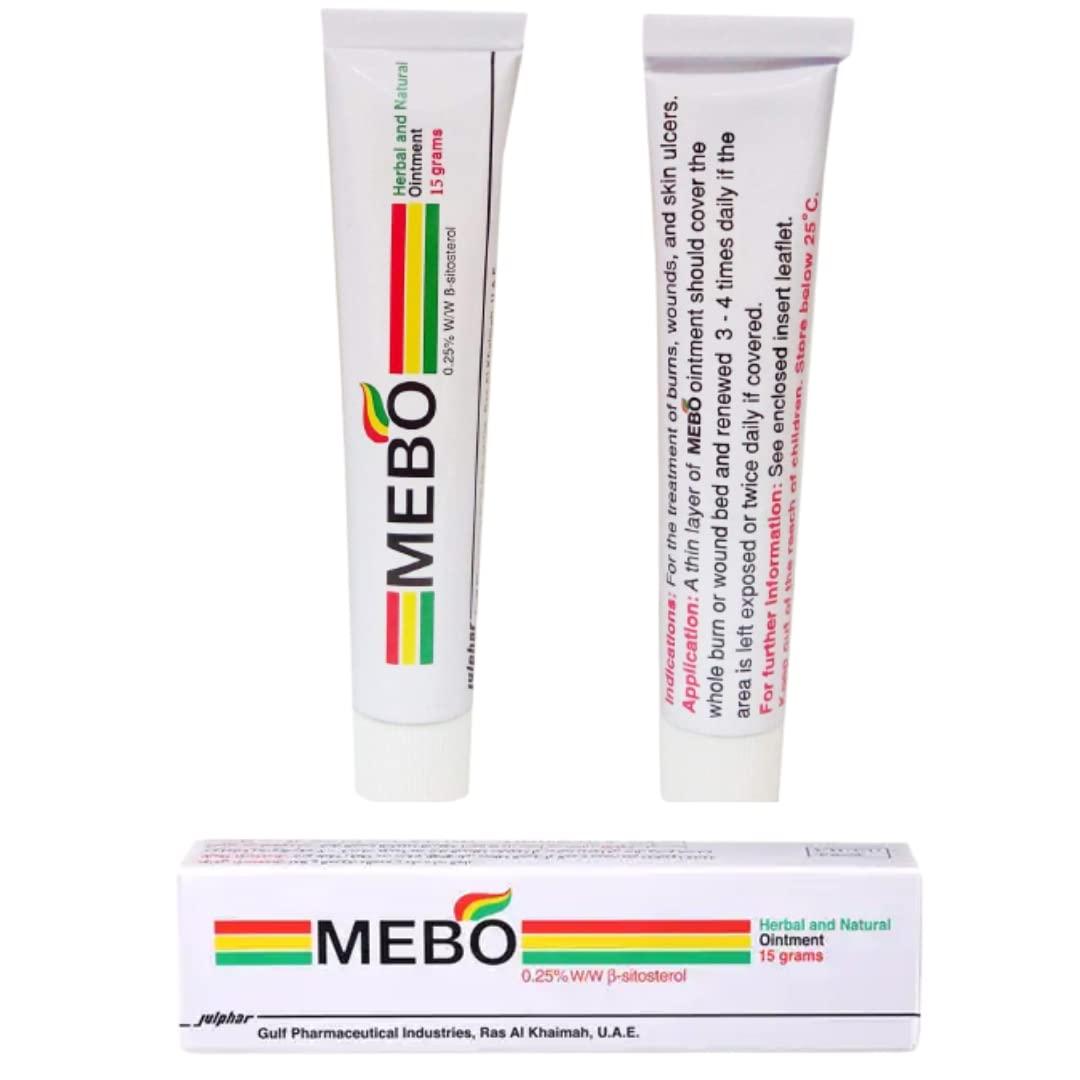 MEBO MEBO Burn Cream Skin Ointment Wound & Scar Care Fast First Aid Health Beauty Care (1 Tube = 15 grams)