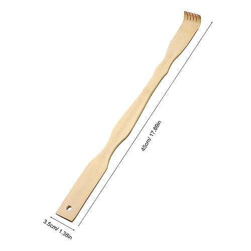 Healifty Healifty Wooden Massager Tool 3pcs Wood Back Scratcher Bamboo Back Scratchers Body Self-Massager Extended Backscratchers Shoe Horn for Self-Treatment Back Itching Relief Body Massage Tools