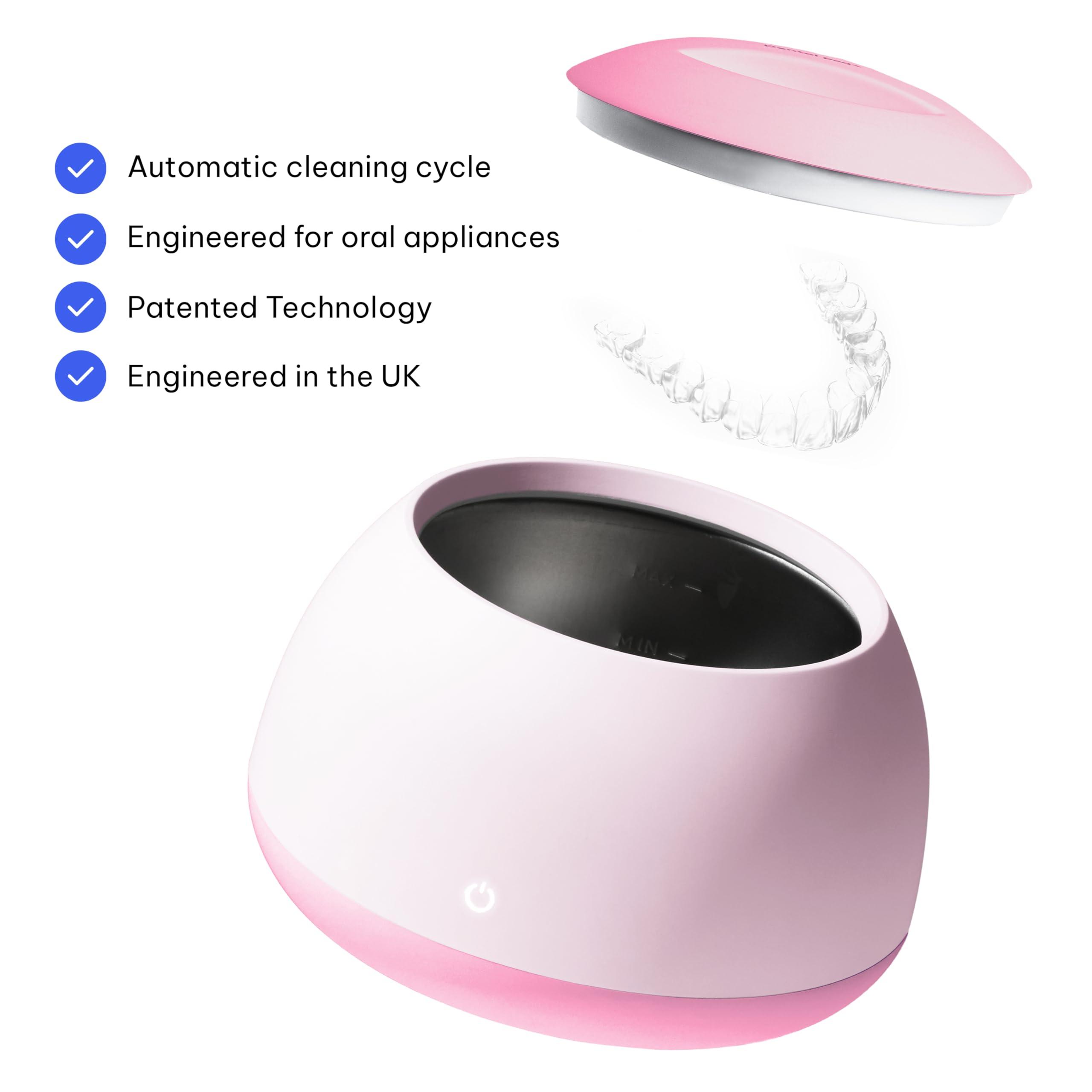 Zima Dental Zima Dental Pod | Rose Pink | Ultrasonic Retainer Cleaner Machine | Aligner, Nightguard, Mouth Guard, Denture Cleaner | Oral Dental Care FSA HSA Approved
