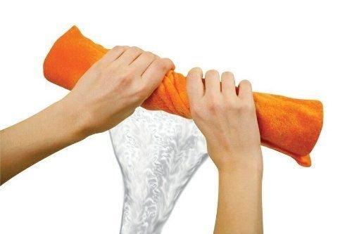 Mango Kingdom LLC Original German Shammy Towels Super Absorbent Chamois Cloths Large Size 20x27 Inch For Home Kitchen Bathroom Car Pet Stains (24 Pack, Orange)