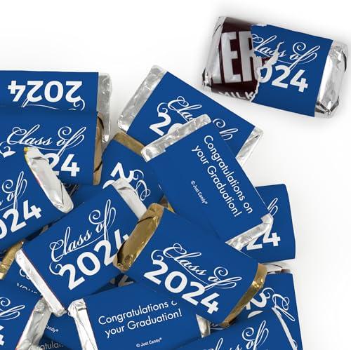 Just Candy 123 Pcs Blue Graduation Candy Party Favors Miniatures Chocolate (Approx. 123 Pcs) - No Assembly Required