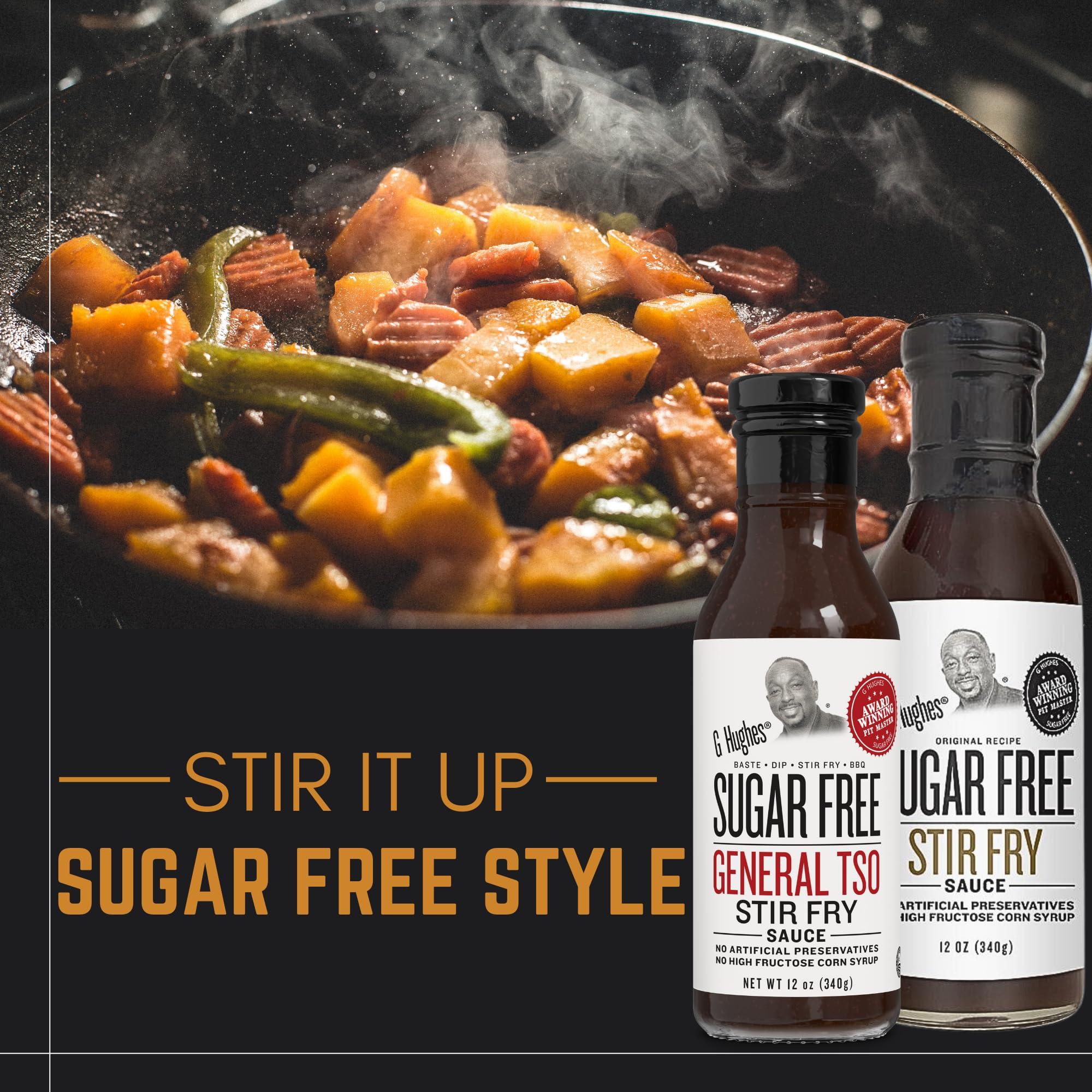 G Hughes G Hughes Sugar Free, General Tso Sauce - Stir Fry Sauce, Gluten Free, No High Fructose, No Artificial Preservatives - 12 Oz (1-Pack)