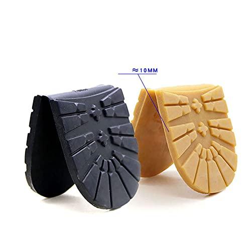 Generic 5 Pairs Shoes Rubber Half Sole and Heels,Soft Wearable Anti Slip Mute Soles DIY Shoes Repairs Accessories for Sports Shoes Leather Shoes Martin Boots (Brown Forefoot)