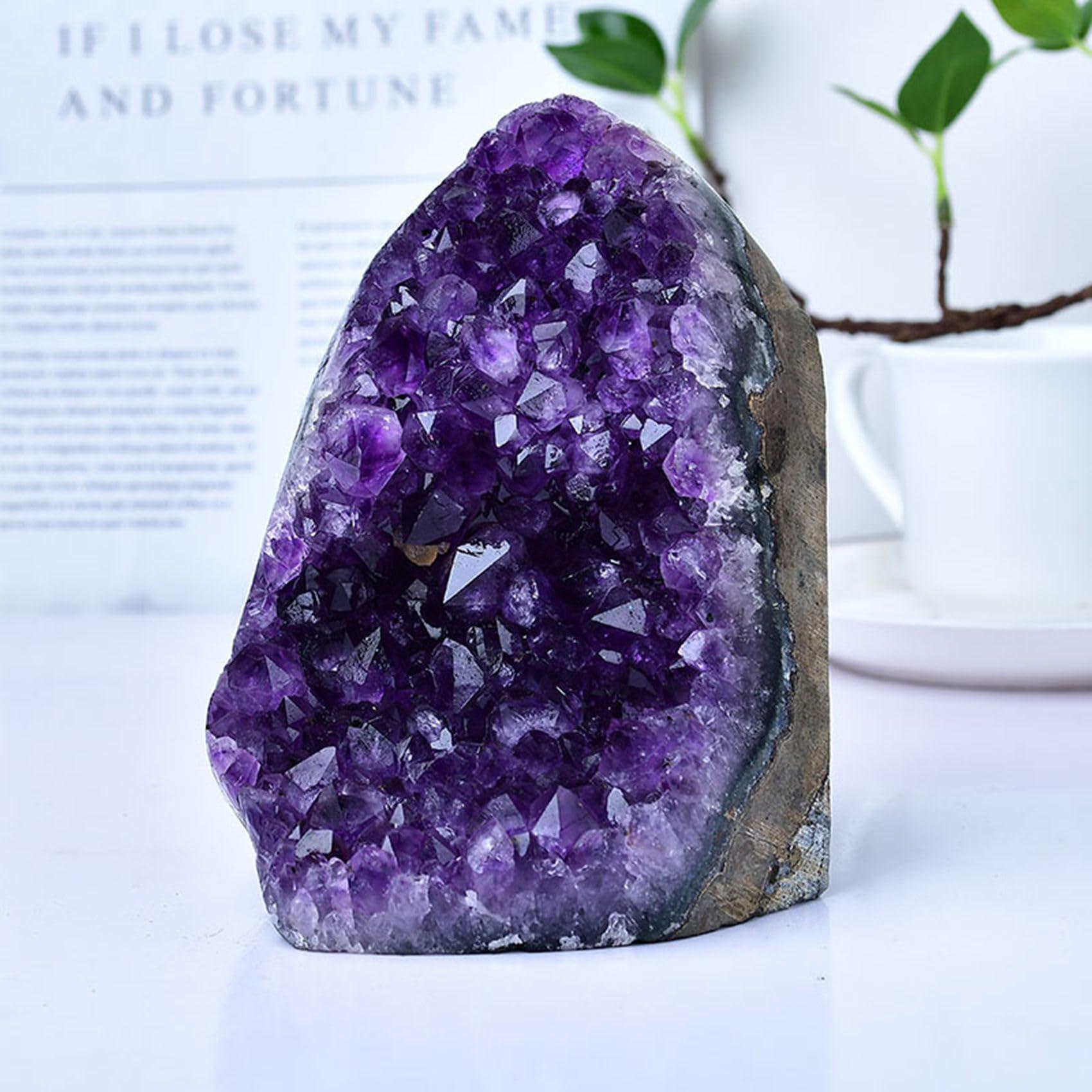WAFUNNE Amethyst Crystal Geodes Purple Crystals Rock Cluster Quartz Raw Healing Crystals 6-7LB