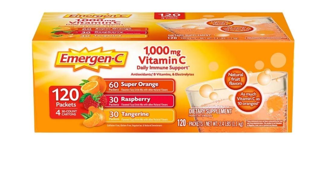 Emergen-C Emergen-C 1,000 mg Vitamin C Dietary Supplement 120 Packets (1)