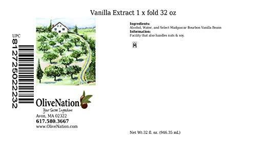 OLIVENATION Madagascar Pure Vanilla Extract - 32 ounces