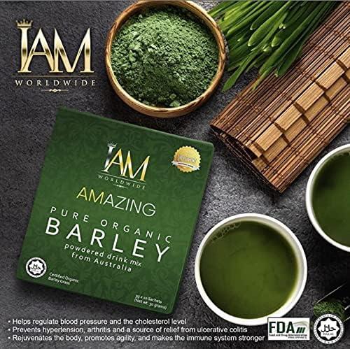 IAM WORLDWIDE Pure Barley Powdered Drink Mix Organic Barley Green Natural Blend