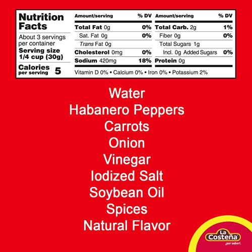 La Costeña La Costea Sliced Habanero Peppers 7.4 oz (4-Pack)