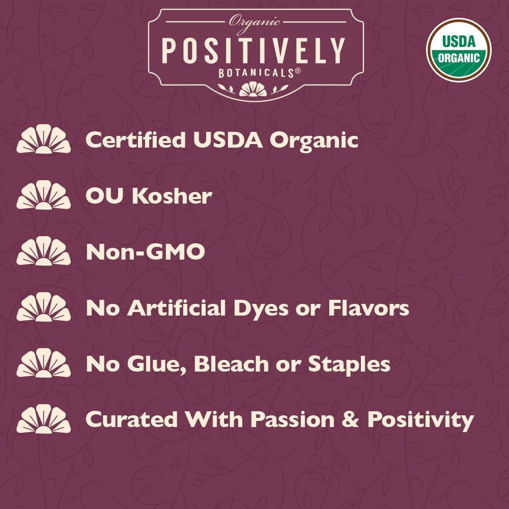 Organic Positively Tea Company Organic Positively Botanicals Company, Moringa Leaf Herbal Tea Bags, 20 Count