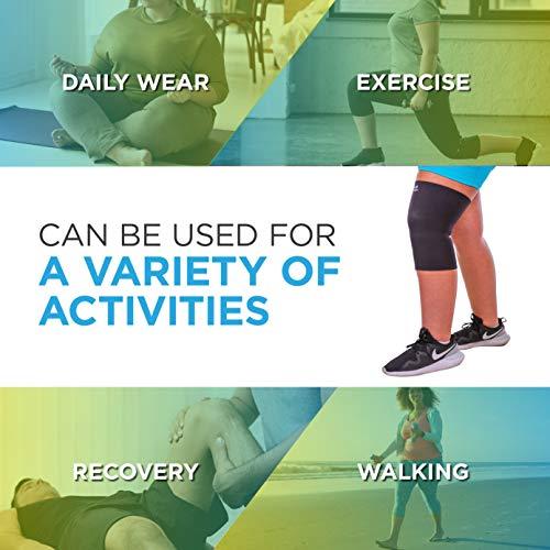 BraceAbility BraceAbility Plus Size Neoprene Knee Sleeve - 5X Bariatric Compression Support Brace for Women's or Men's Arthritis Joint Pain Relief and Treatment, Fitting Big Legs and Obese Thighs (5XL)