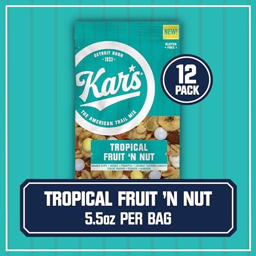 Kar's Kars Nuts Tropical Fruit N Nut Trail Mix, 28 oz Resealable Pouch (Pack of 1), Gluten-Free Snack Mix