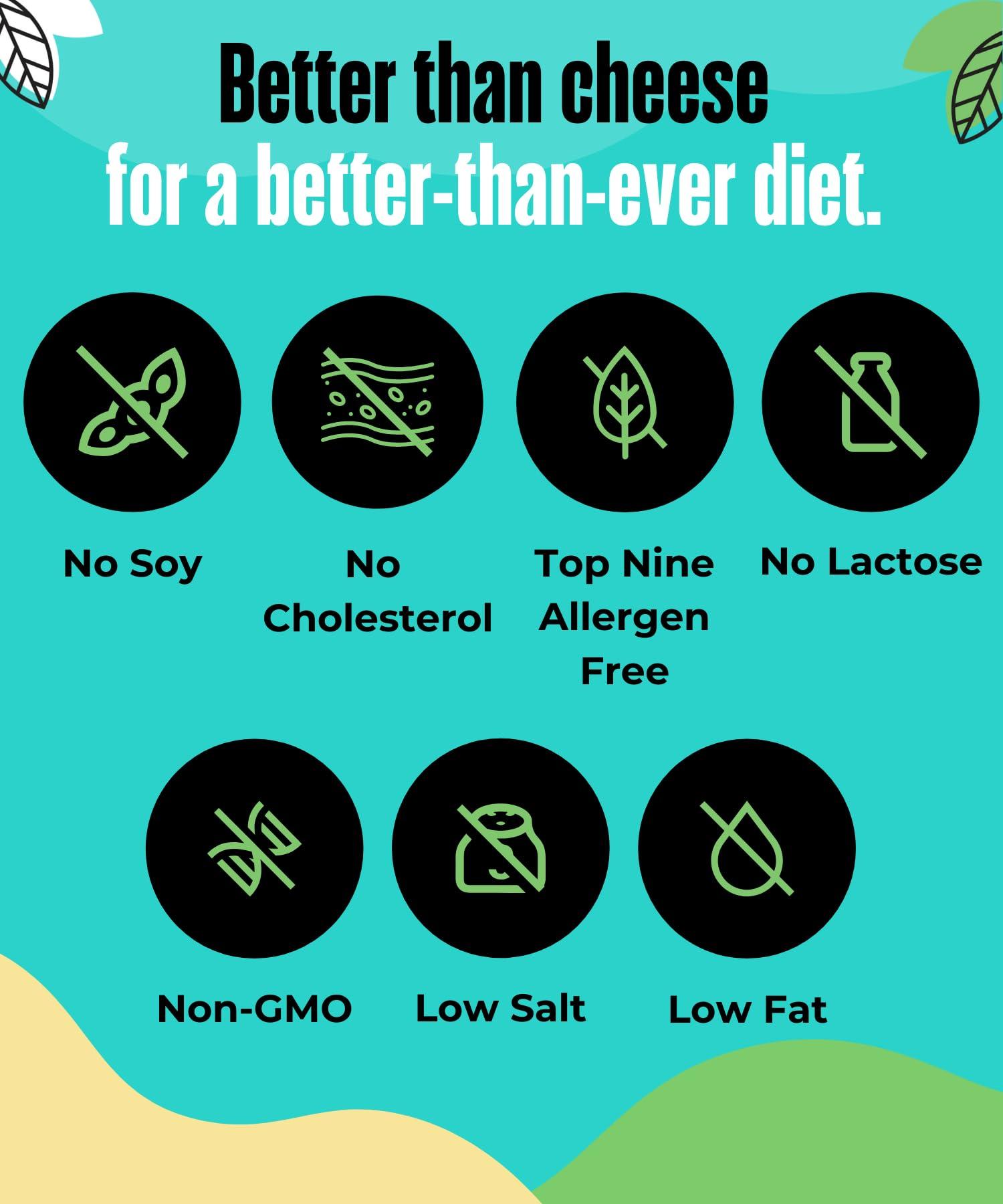 NEVER BETTER FOODS Dairy Free Cheese, Vegan Mozzarella Cheese That Melts Perfectly, Healthy Plant Based Cheese, 2.5 LB Bag of Vegan Cheese Shredded, Lactose Free Cheese with No Allergens, Non Dairy Cheese.