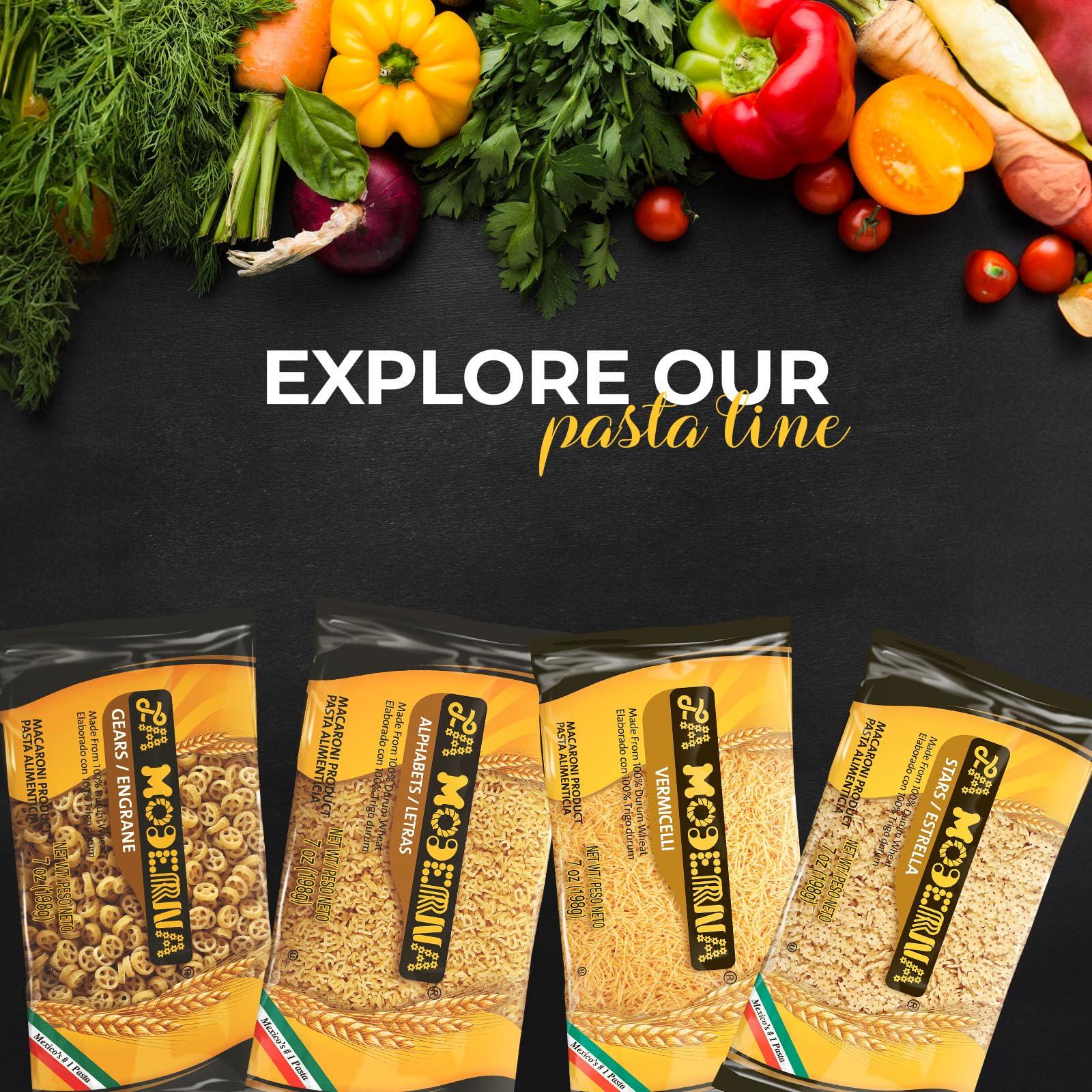 La Moderna LA MODERNA, Spaghetti, Pasta, Hecha con Smola de Trigo Durum, Enriquecida con Vitaminas y Hierro, 7 oz, Pack de 20