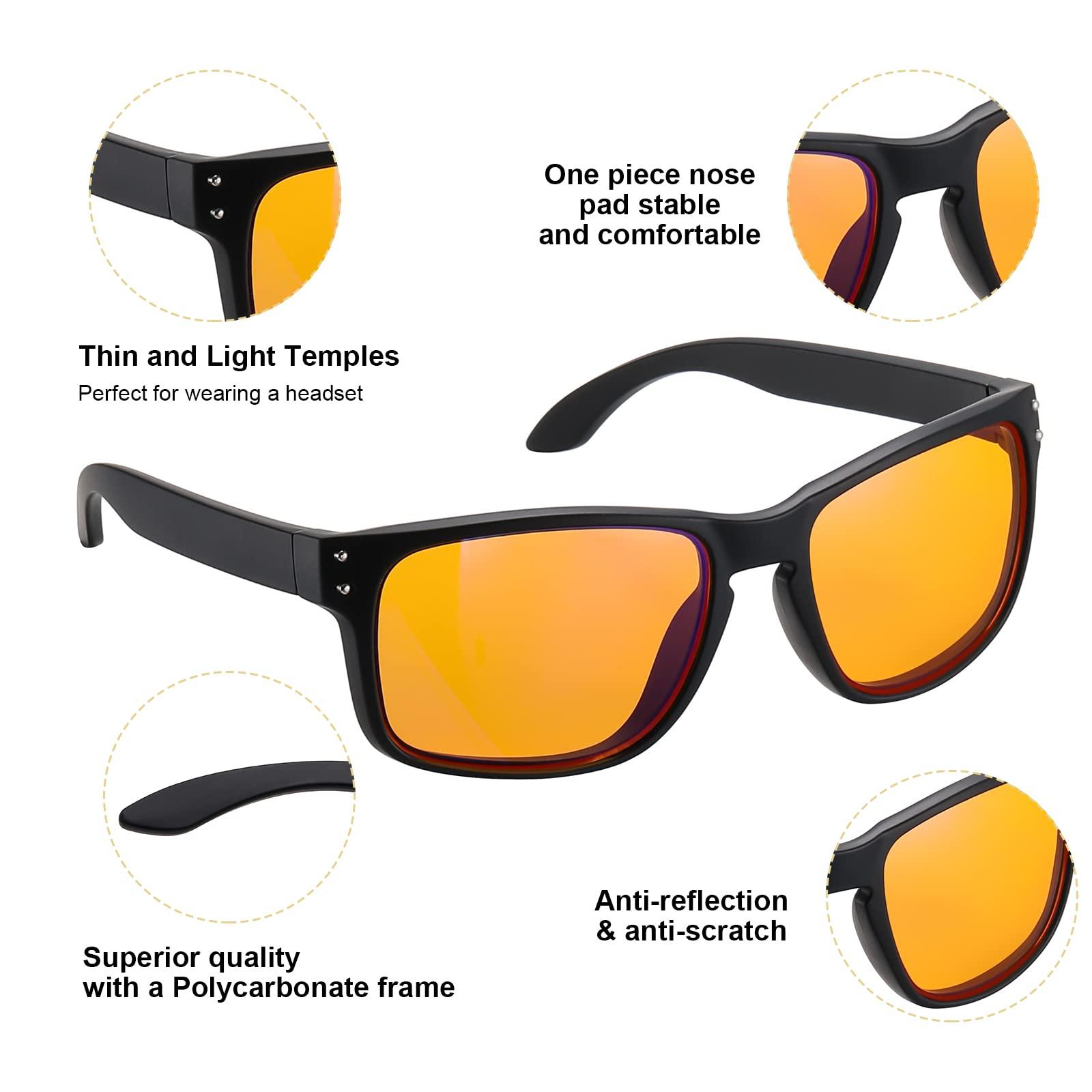 Okany Okany Blue Light Blocking Glasses Gaming Computer Glasses Powerful Professional Screen Filter, 4.0 Upgraded Technology Anti-Fatigue Anti Glare UV Protection & Eyestrain Game Glasses for Women Men