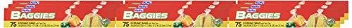 Hefty Hefty Baggies Food Storage Bags, Gallon Size, Twist Tie, 75 Count (Pack of 9), 675 Total