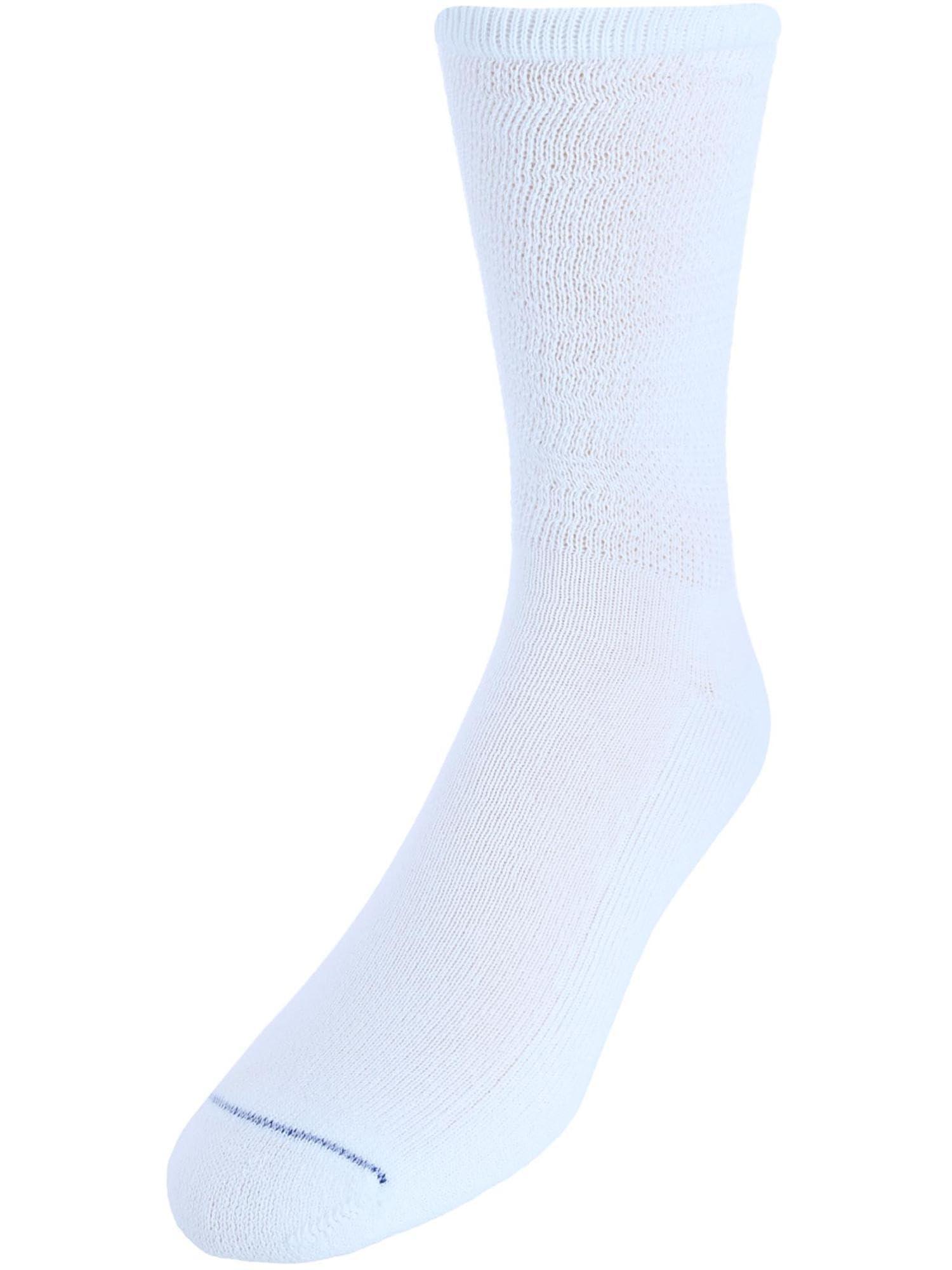 Dr. Scholl\'s Dr. Scholl\'s Men\'s Diabetic & Circulatory Crew Work Socks (4 Pair Pack), White