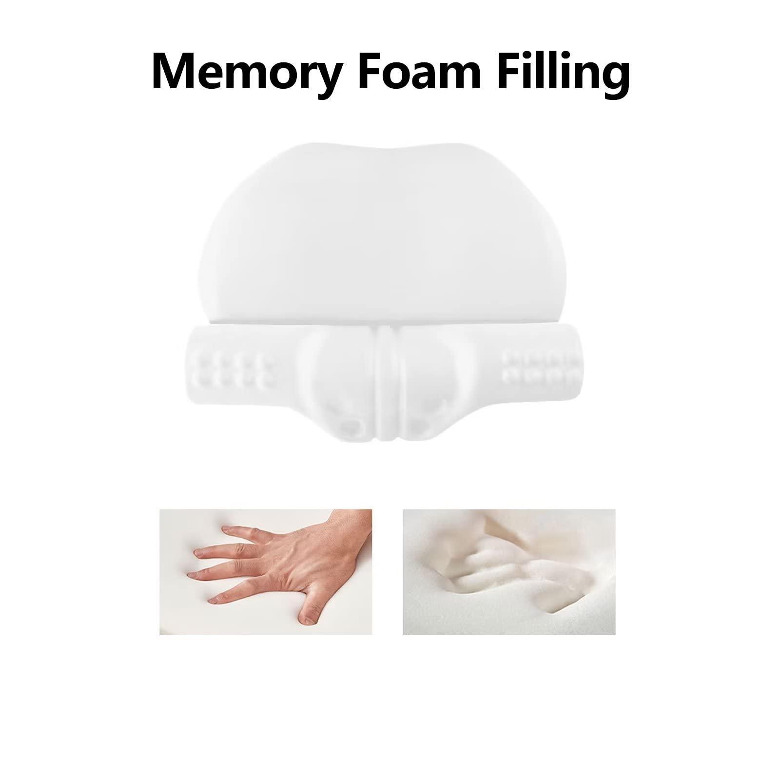 Yadlan Yadlan Side Sleeper Pillows for Adults, Neck Pillows for Pain Relief Sleeping Side Sleeper, Massage Magnets Cervical Pillow for Neck Pain Relief Ergonomic Pillow Detachable Cober with Zipper Blue