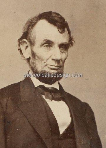 Art of Eric Gunty 3" Round ~ Abraham Lincoln Portrait Birthday ~ Edible Cake/Cupcake Topper!!!