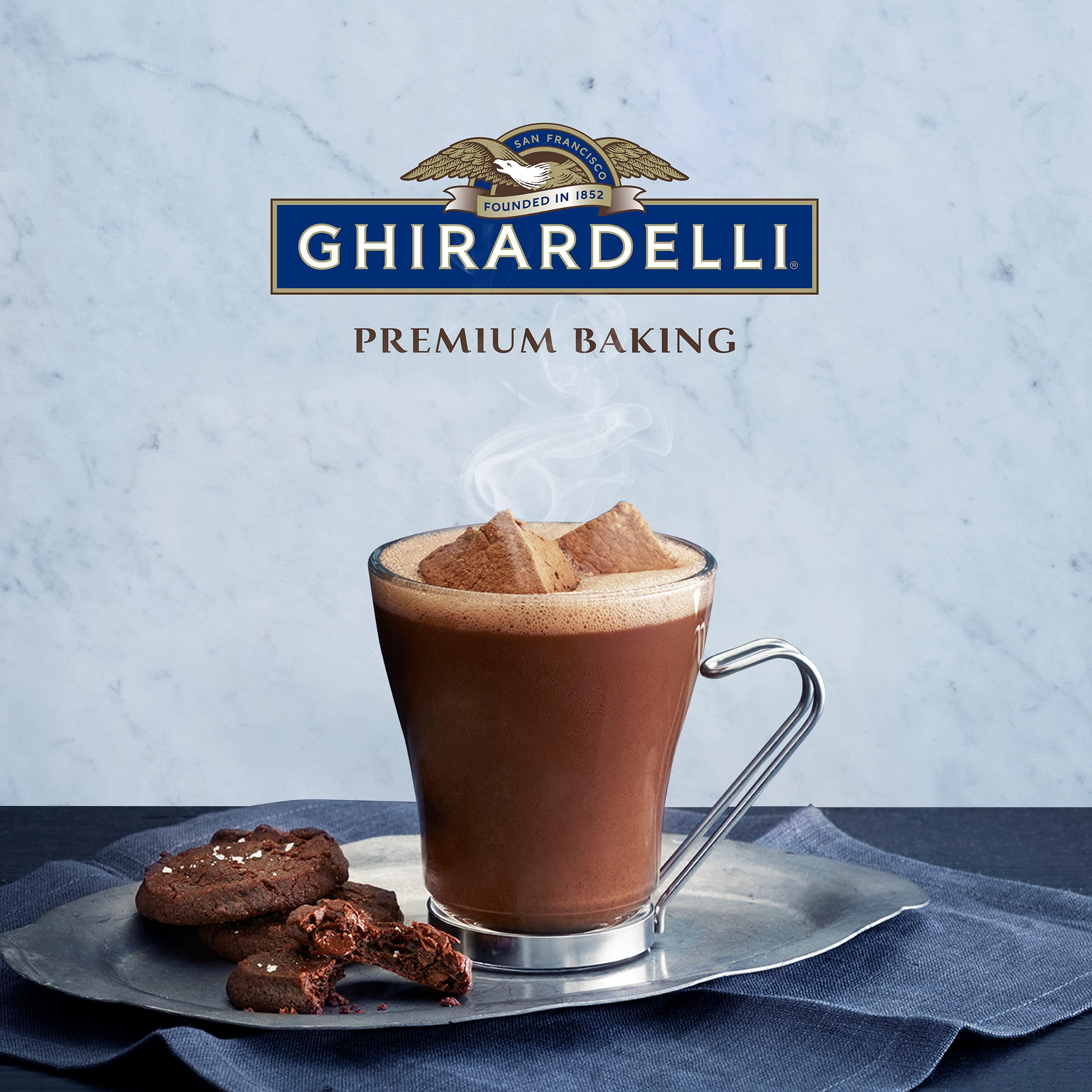 By The Cup Ghirardelli Double Chocolate Hot Cocoa Mix, 0.85 oz Packets (Pack of 25) with Cocoa Scoop