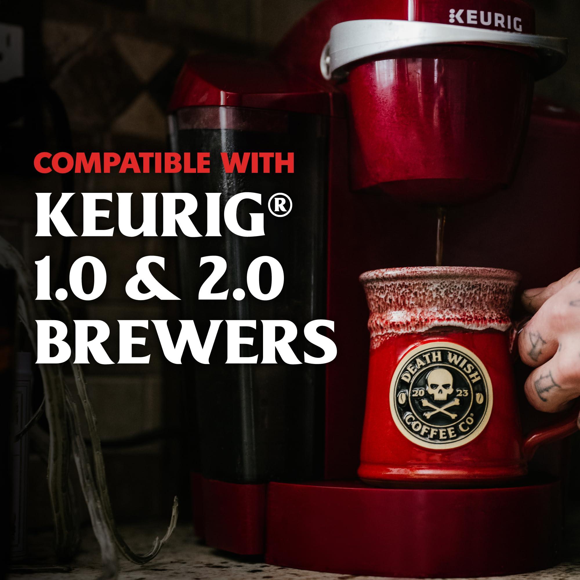 Death Wish Coffee Co. Death Wish Coffee, Single Serve Coffee Pods - Fair Trade - Blue and Buried: Blueberry Vanilla Flavored