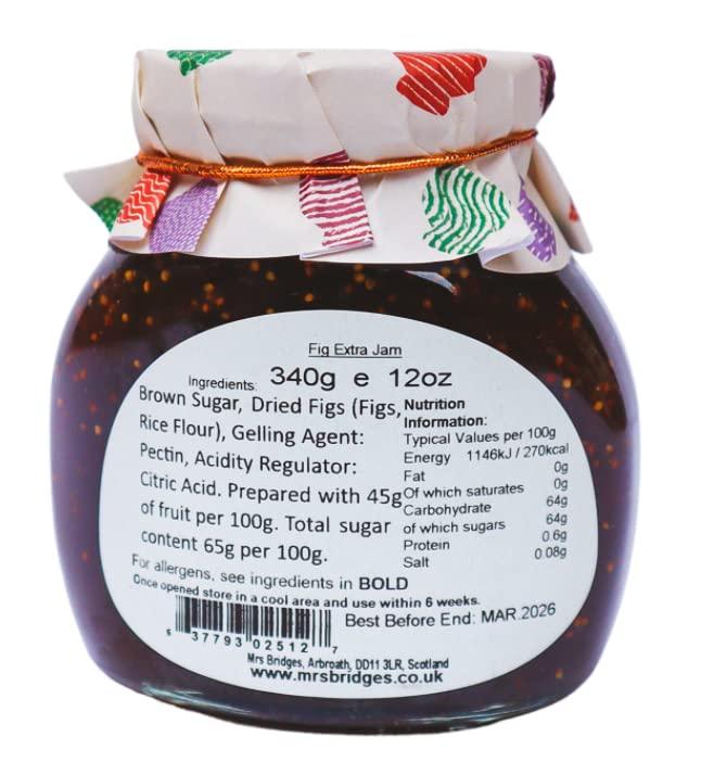 MRS BRIDGES Mrs Bridges Fig Preserve, Made in Scotland, 12oz Jar (Pack of 1)