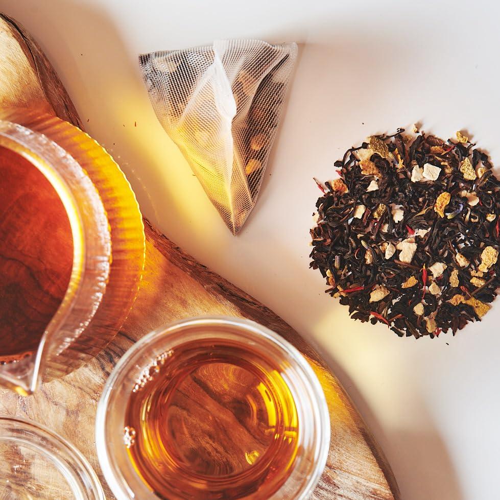 Grace Farms Grace Farms Organic Darjeeling Sunrise Black Tea, 50 Sachet Pouch | Darjeeling & Orange | Fairtrade & Kosher |Gives Back 100% of Profits