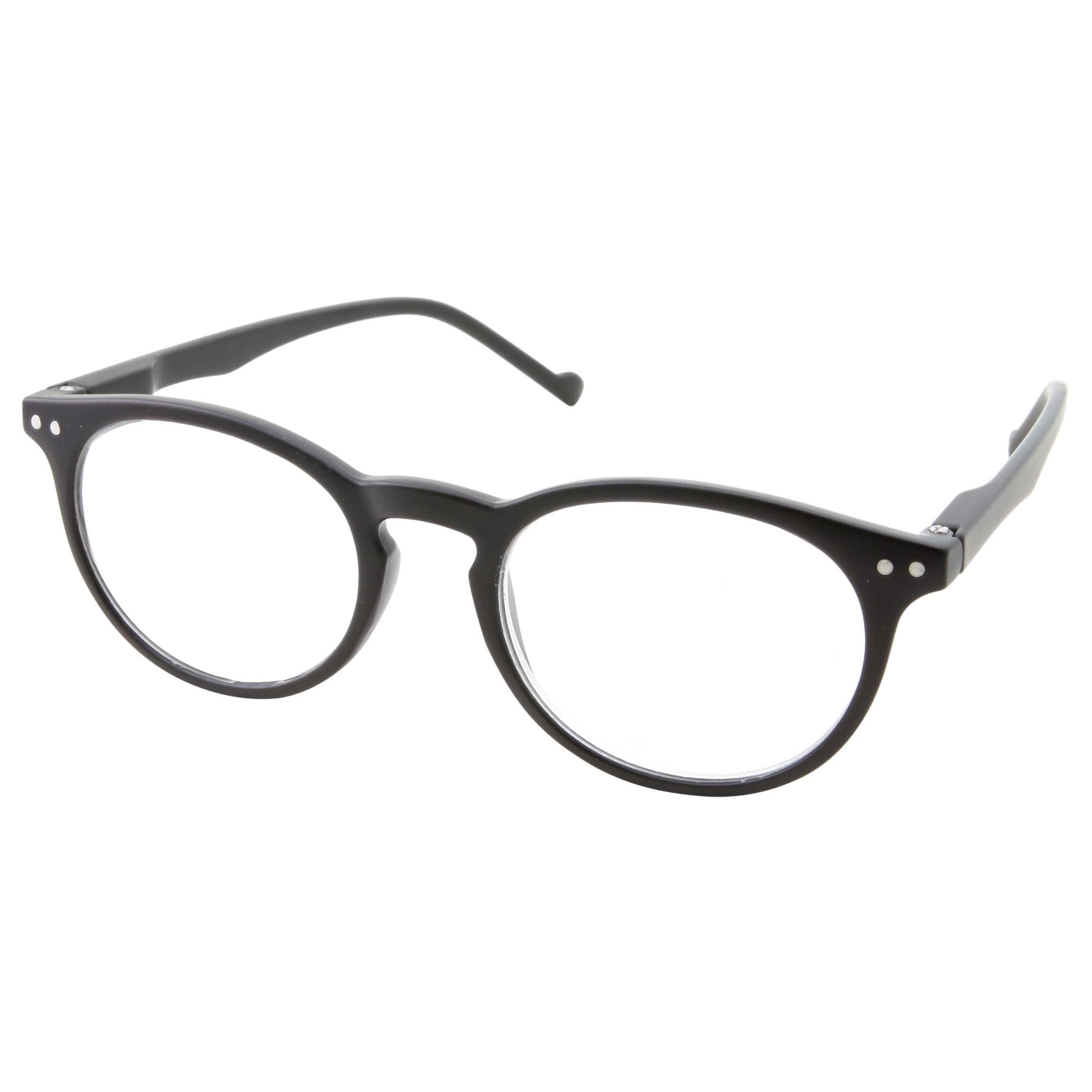 Wise Eyewear Wise Eyewear High Magnification Power Strong Reading Glasses Readers +4.00 to +6.00 (Black, 5.00)