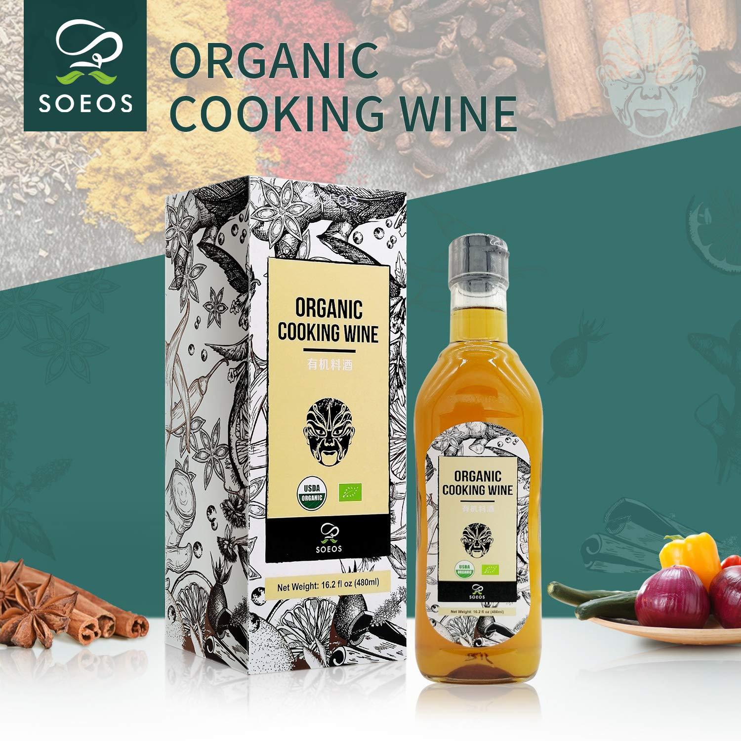 Soeos Soeos Organic Cooking wine, Shaoxing Wine, Chinese Cooking Wine, Rice Cooking Wine, Shaoxing Wine Chinese Cooking Wine,16.2Oz (480Ml)