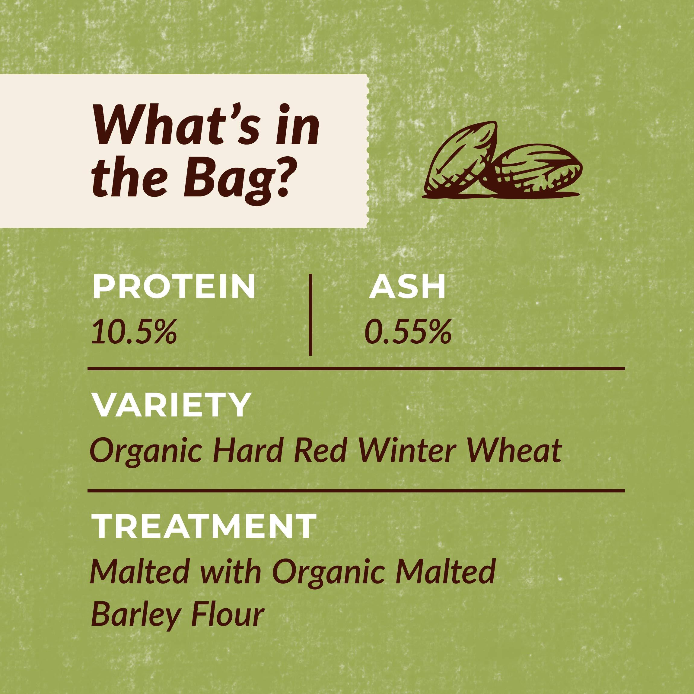 CENTRAL MILLING 100% Organic All Purpose Unbleached White Baking Flour - 10 Pound